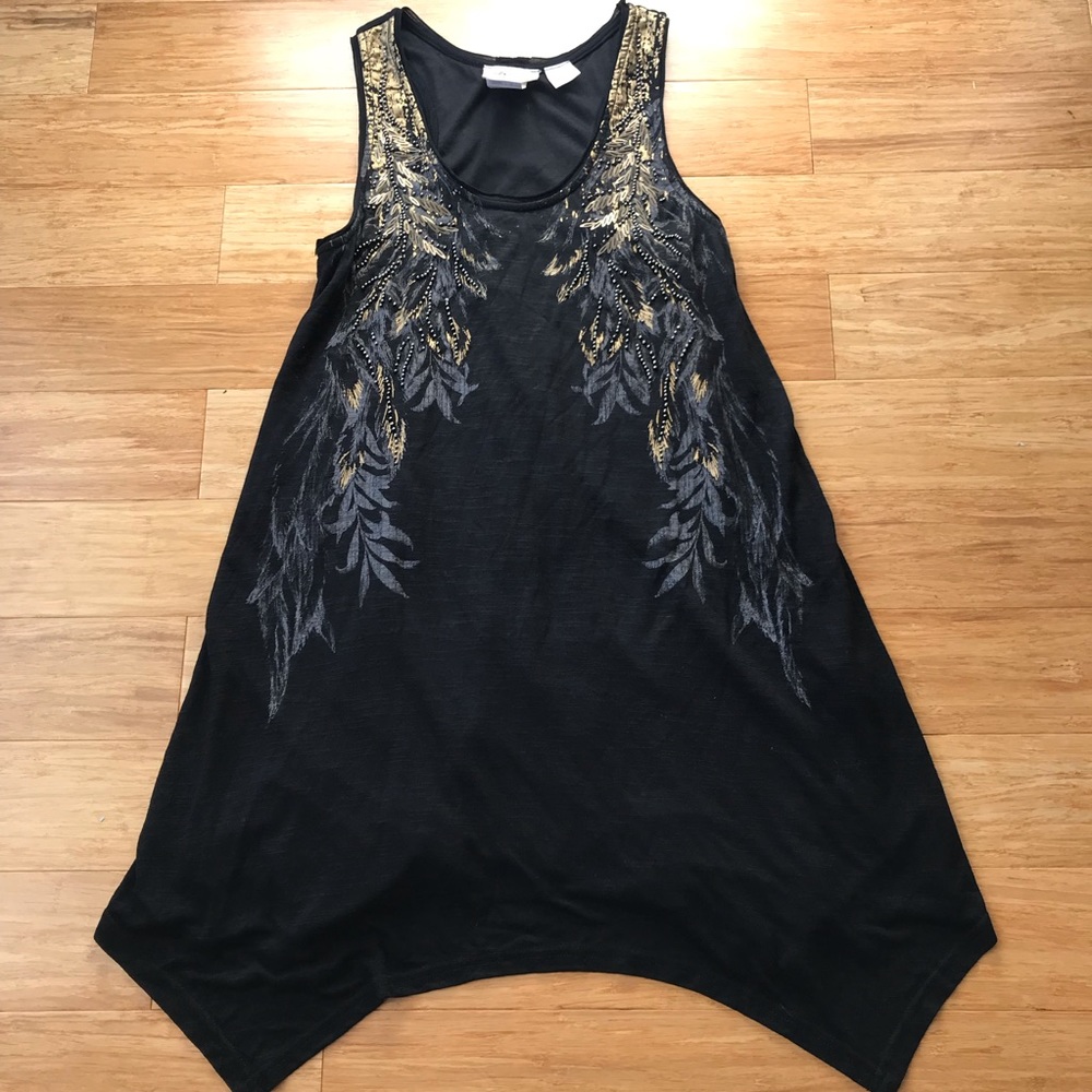 Miss Me Beaded Feather Tank Dress - Picture 2 of 8